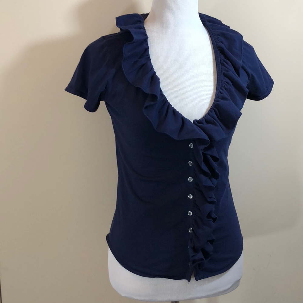 Ralph Lauren Sport ruffle vneck top 🎈